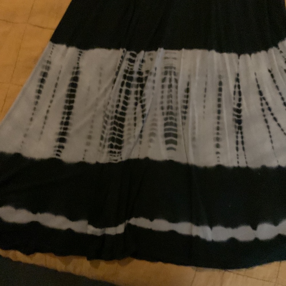 Maxi Elastic Waist BLUE Knit SKIRT with Tie Dyed Detail EUC - Picture 12 of 16